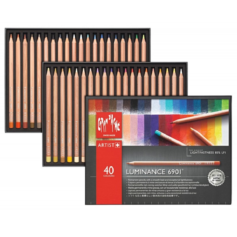 CARAN D'ACHE Pigmentové pastelky Luminance CARAN D'ACHE, 40ks