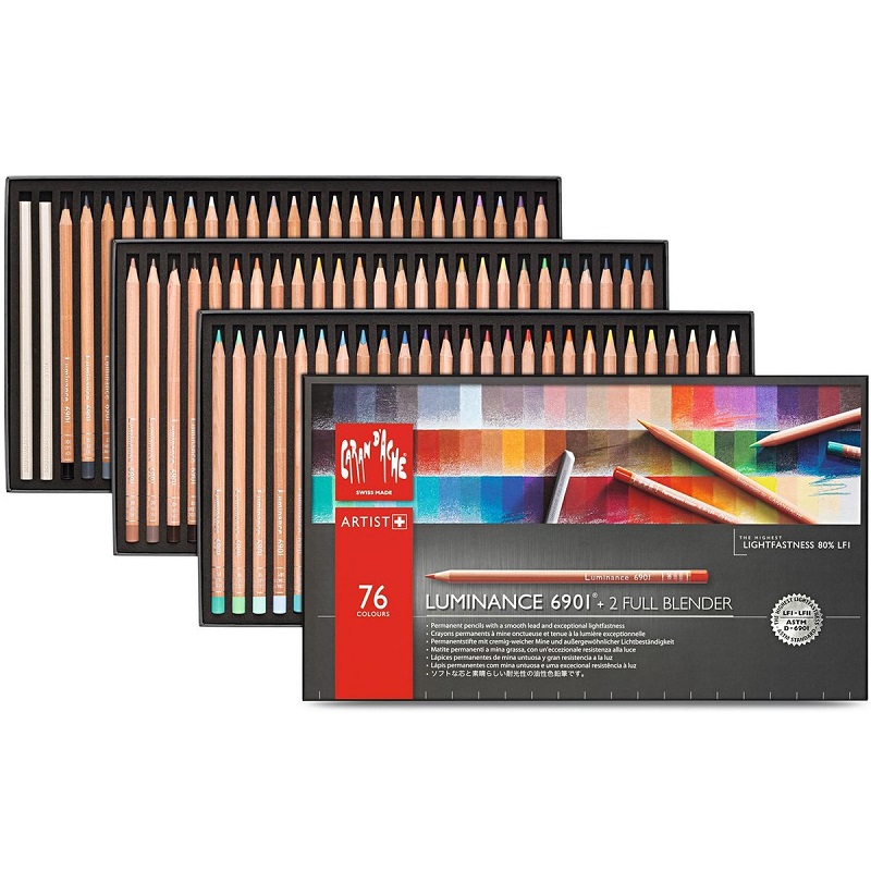 CARAN D'ACHE Pigmentové pastelky Luminance CARAN D'ACHE, 76ks