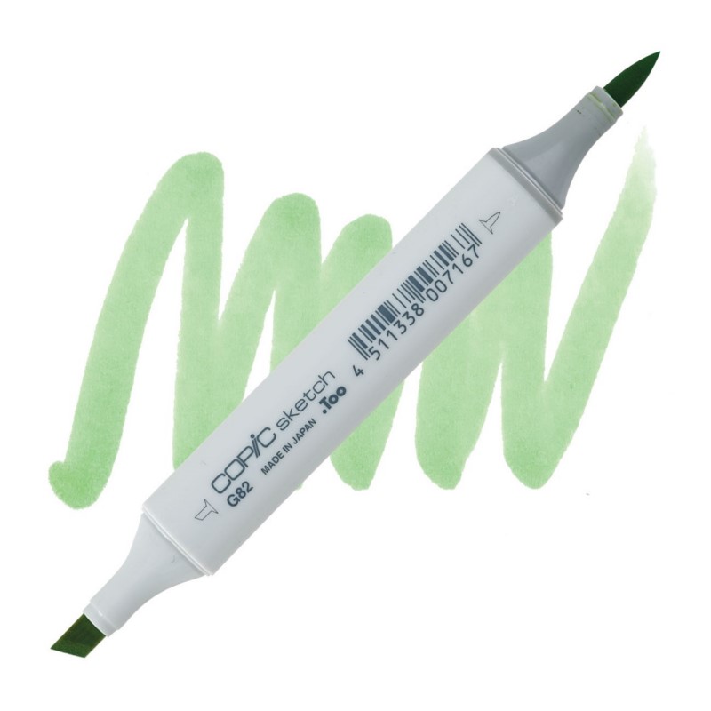 Lihová fixa COPIC Sketch oboustranná Brush & Chisel, G82 Spring dim green