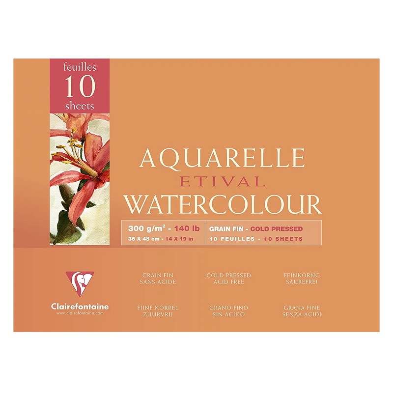 Blok CLAIREFONTAINE Etival CP, 36x48cm, 300g, 10 listů