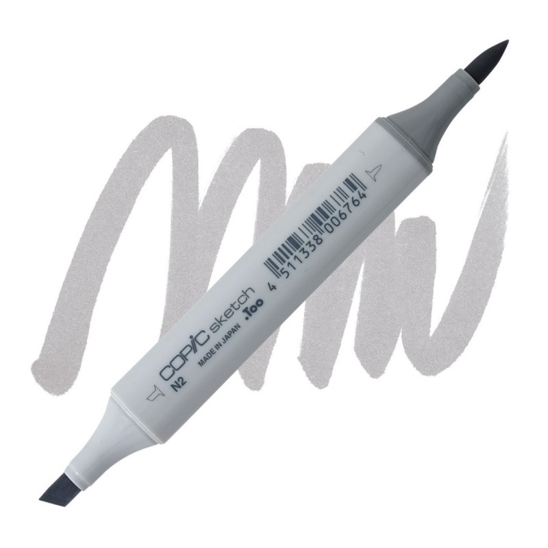 Lihová fixa COPIC Sketch oboustranná Brush & Chisel, N2 Neutral gray 2