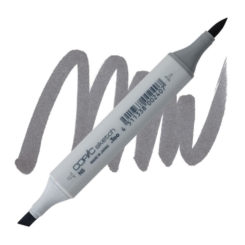 Lihová fixa COPIC Sketch oboustranná Brush & Chisel, N5 Neutral gray 5