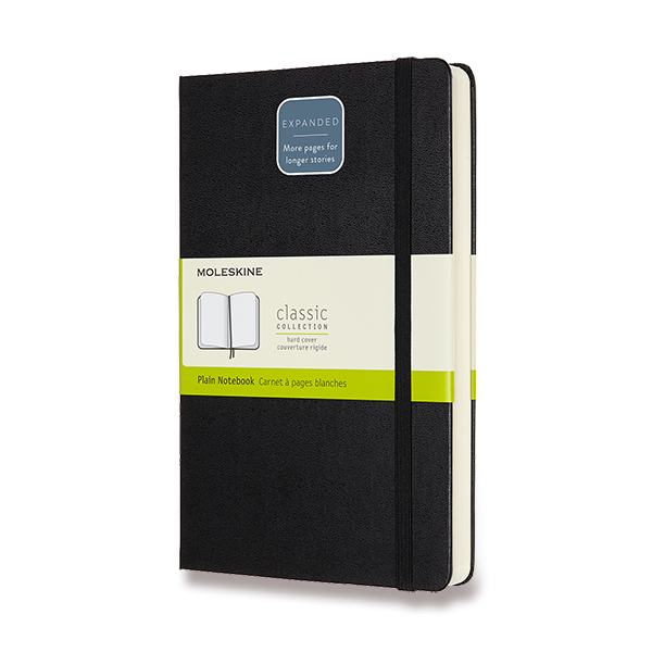 Skicář MOLESKINE tvrdý čistý černý Expanded L