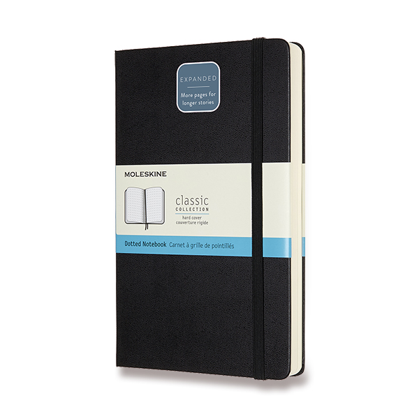 Skicář MOLESKINE tvrdý tečkovaný černý Expanded L