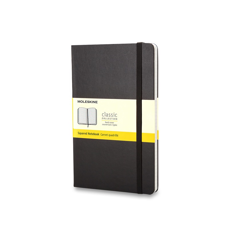 Skicář MOLESKINE tvrdý čtverečkovaný černý S