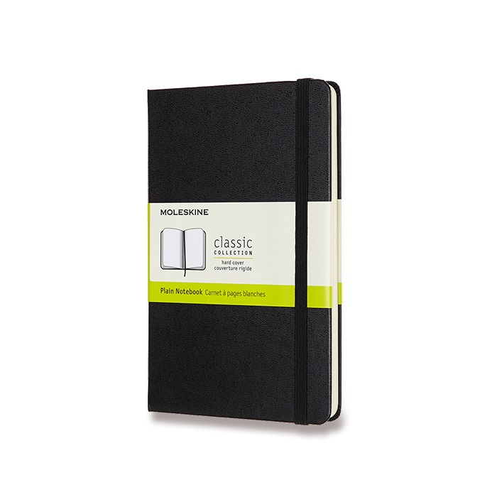 Skicář MOLESKINE tvrdý čistý černý M