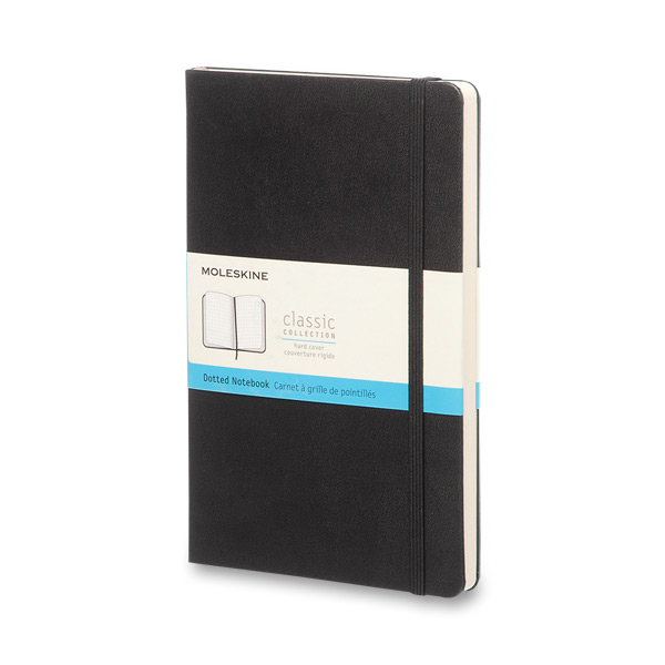 Skicář MOLESKINE tvrdý tečkovaný černý L