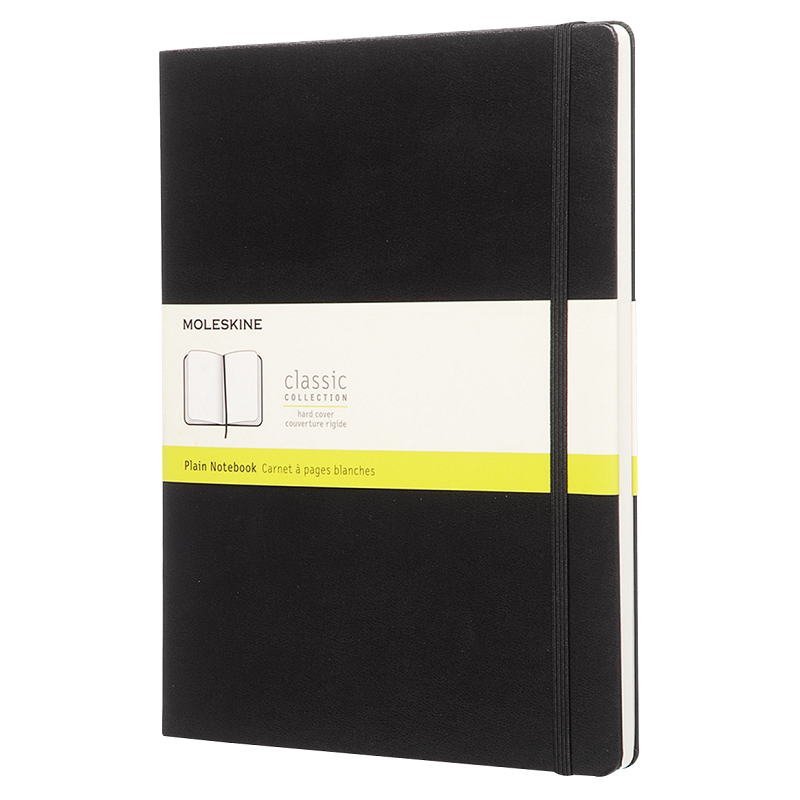Skicář MOLESKINE tvrdý čistý černý XL