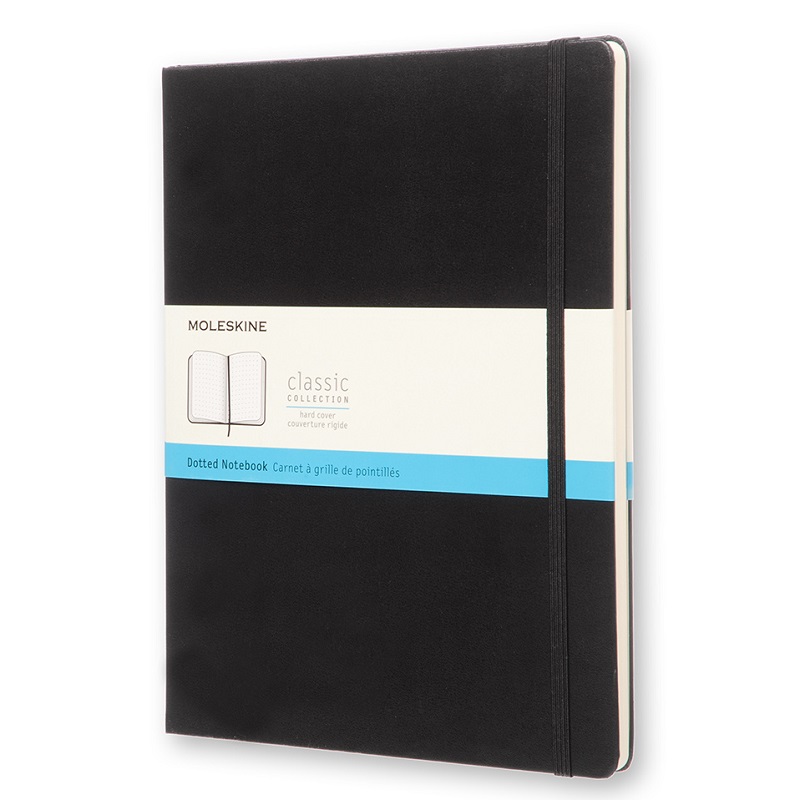 Skicář MOLESKINE tvrdý tečkovaný černý XL