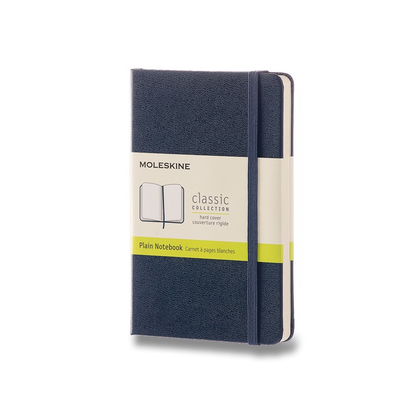 Skicář MOLESKINE tvrdý čistý modrý S