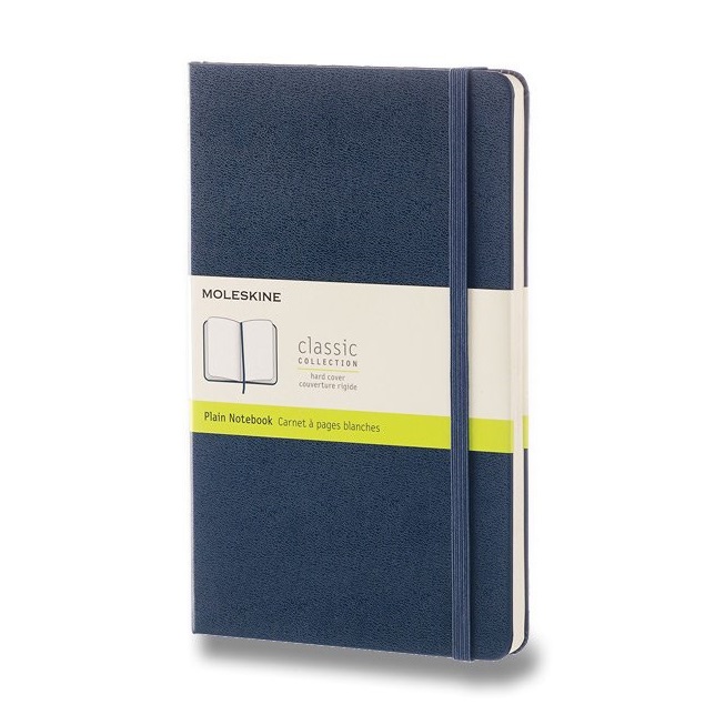 Skicář MOLESKINE tvrdý čistý modrý L