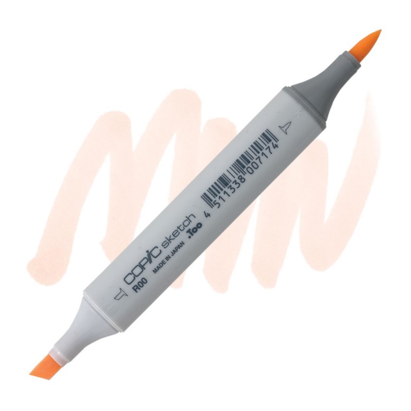Lihová fixa COPIC Sketch oboustranná Brush & Chisel, R00 Pinkish white