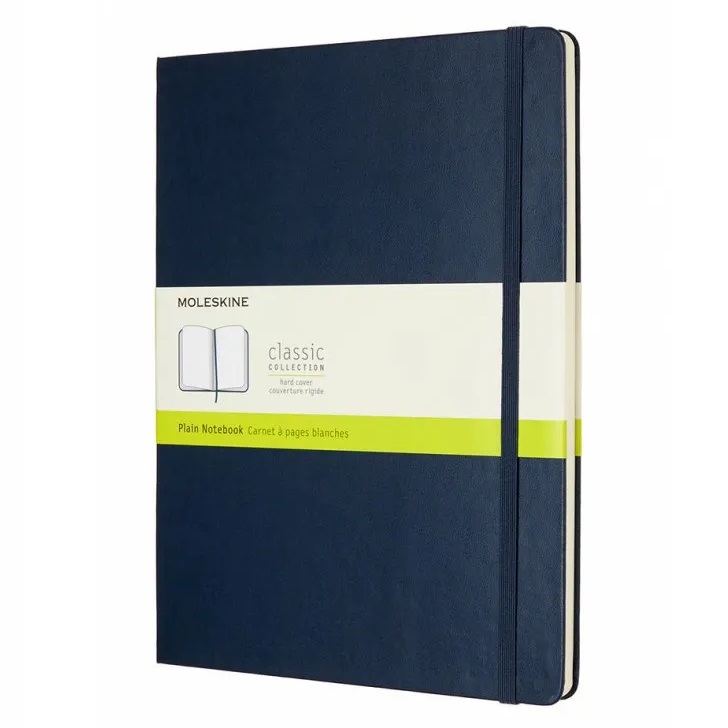 Skicář MOLESKINE tvrdý čistý modrý XL