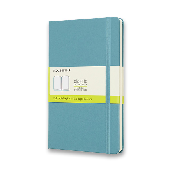 Skicář MOLESKINE tvrdý čistý tyrkysový L