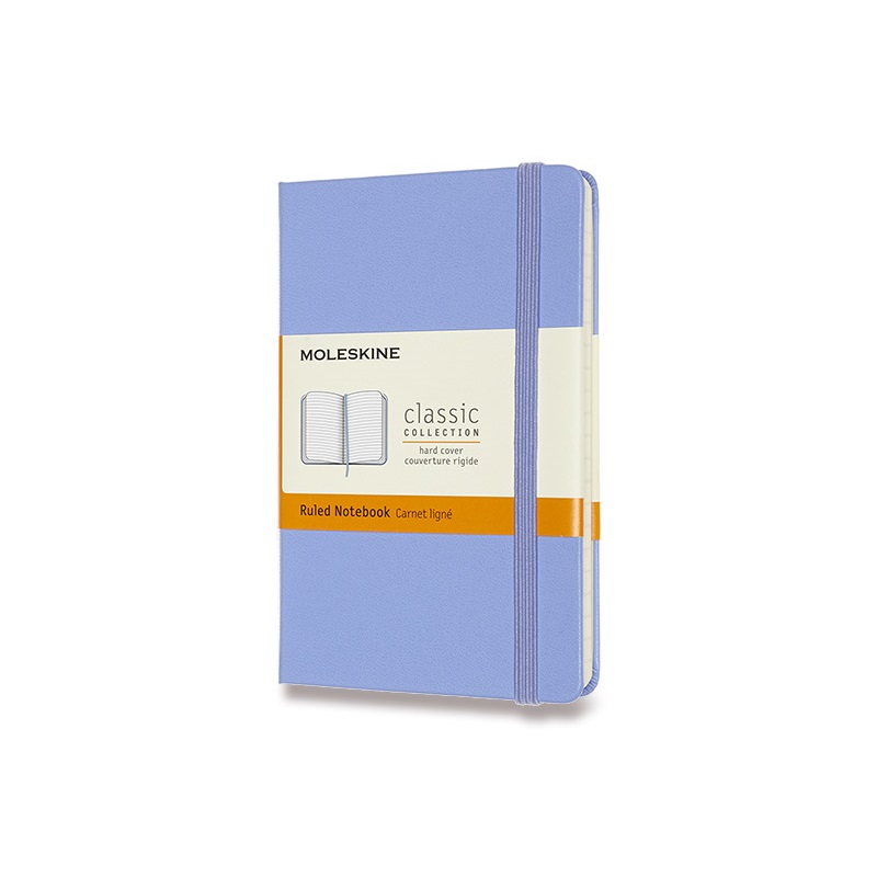 Skicář MOLESKINE tvrdý linkovaný nebesky modrý S