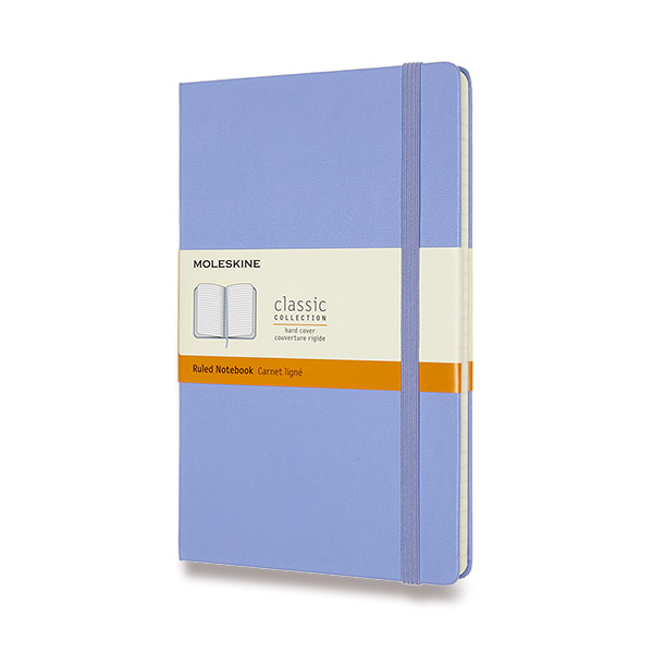 Skicář MOLESKINE tvrdý linkovaný nebesky modrý L