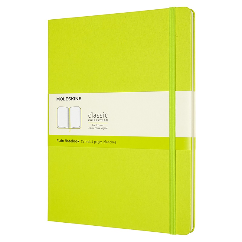 Skicář MOLESKINE tvrdý čistý limetka XL