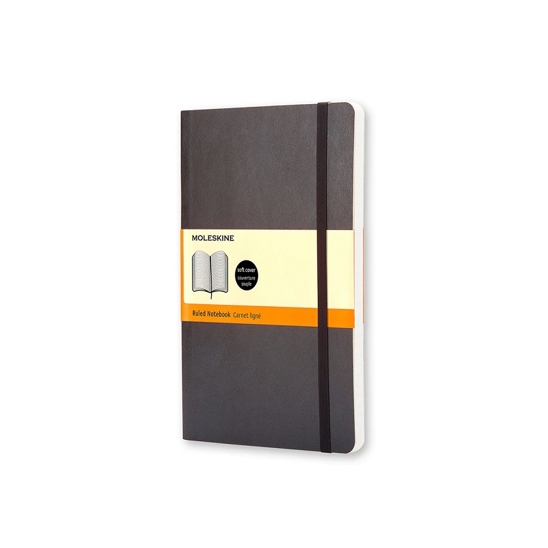 Skicář MOLESKINE měkký linkovaný černý S