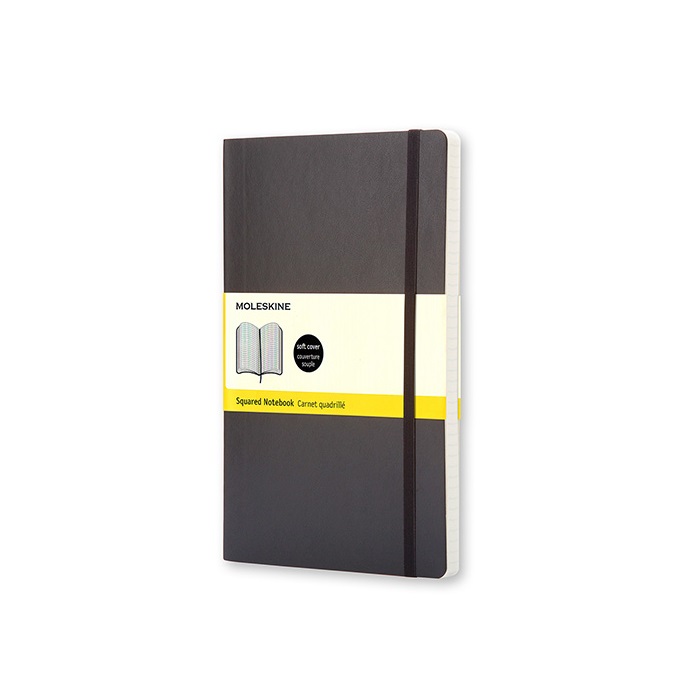 Skicář MOLESKINE měkký čtverečkovaný černý S