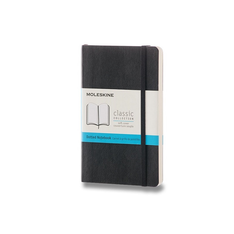 Skicář MOLESKINE měkký tečkovaný černý S