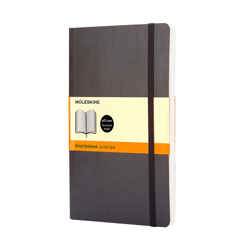 Skicář MOLESKINE měkký linkovaný černý L