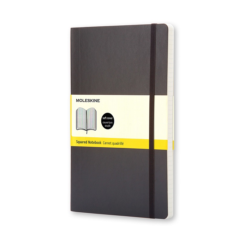 Skicář MOLESKINE měkký čtverečkovaný černý L