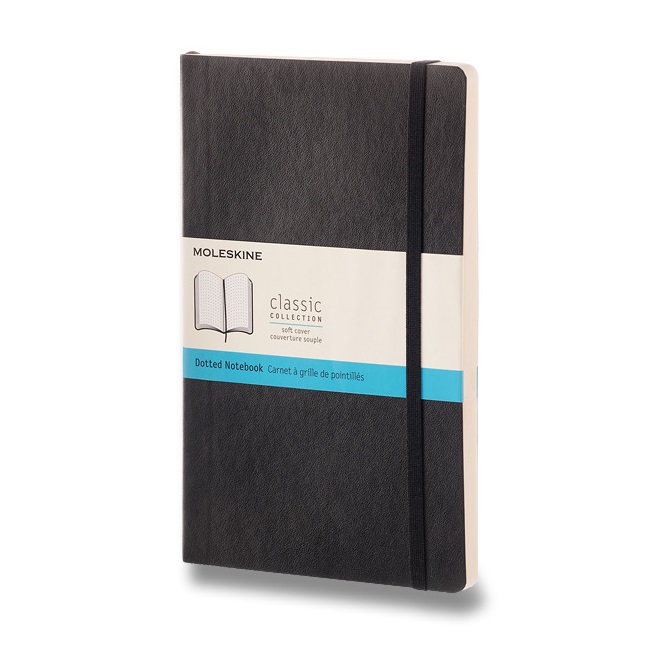 Skicář MOLESKINE měkký tečkovaný černý L
