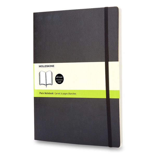 Skicář MOLESKINE měkký čistý černý XL