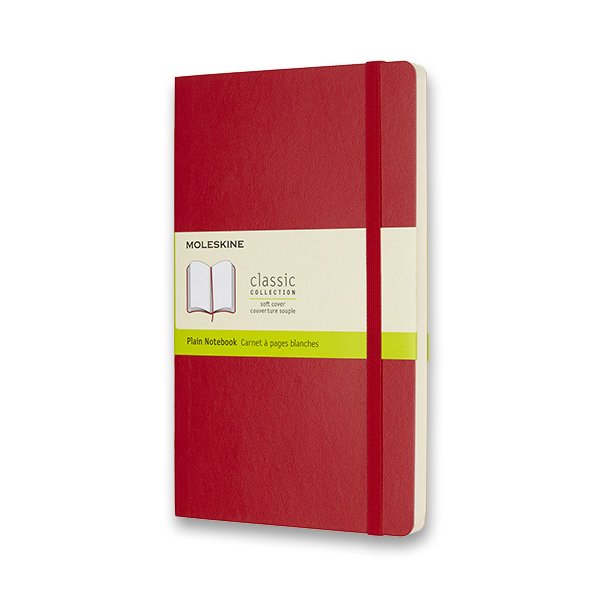 Skicář MOLESKINE měkký čistý červený L
