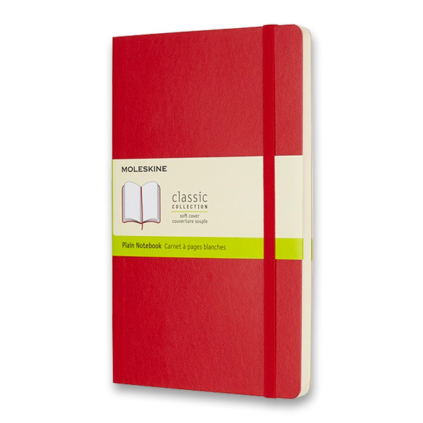 Skicář MOLESKINE měkký čistý červený XL