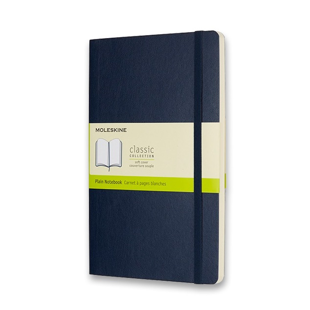 Skicář MOLESKINE měkký čistý modrý L