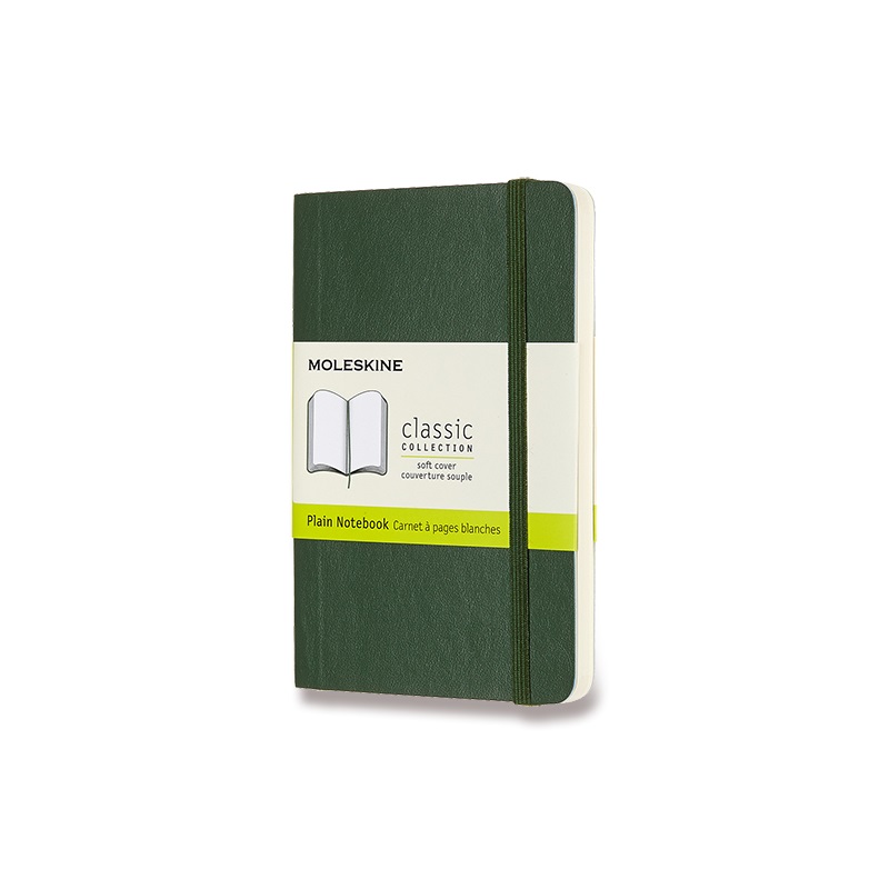 Skicář MOLESKINE měkký čistý tmavě zelený S