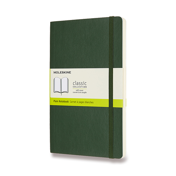 Skicář MOLESKINE měkký čistý tmavě zelený L