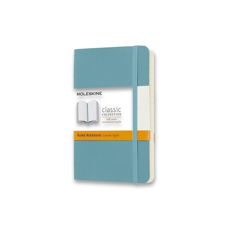 Skicář MOLESKINE měkký linkovaný tyrkysový S