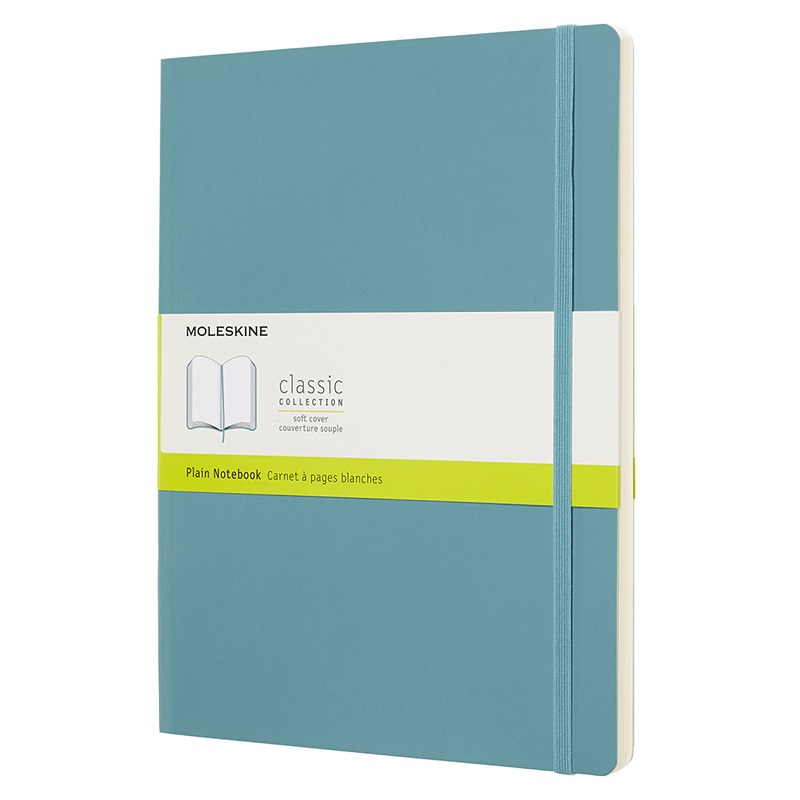 Skicář MOLESKINE měkký čistý tyrkysový XL