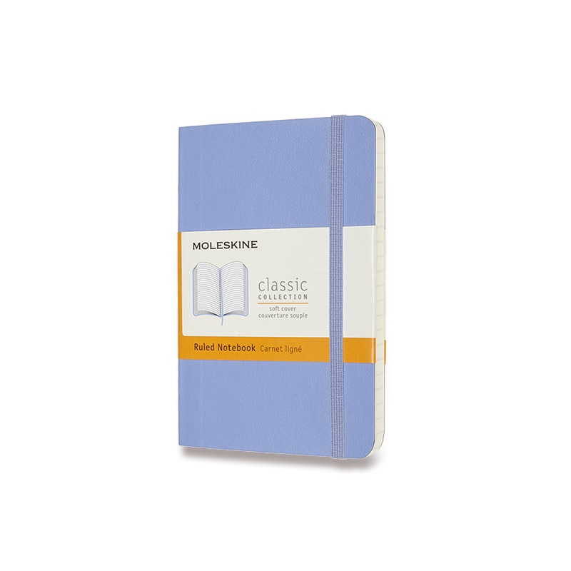 Skicář MOLESKINE měkký linkovaný nebesky modrý S