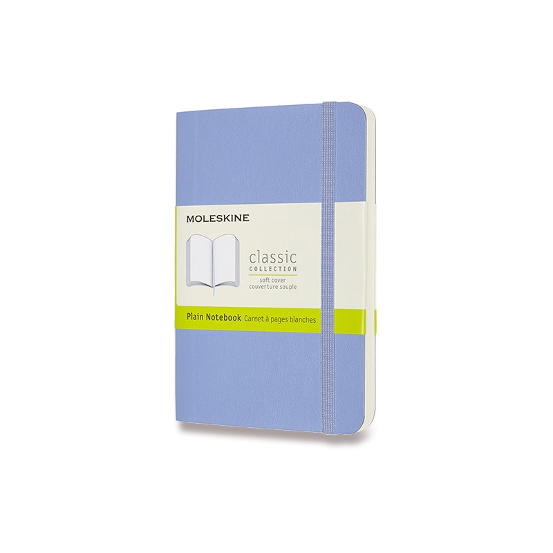 Skicář MOLESKINE měkký čistý nebesky modrý S