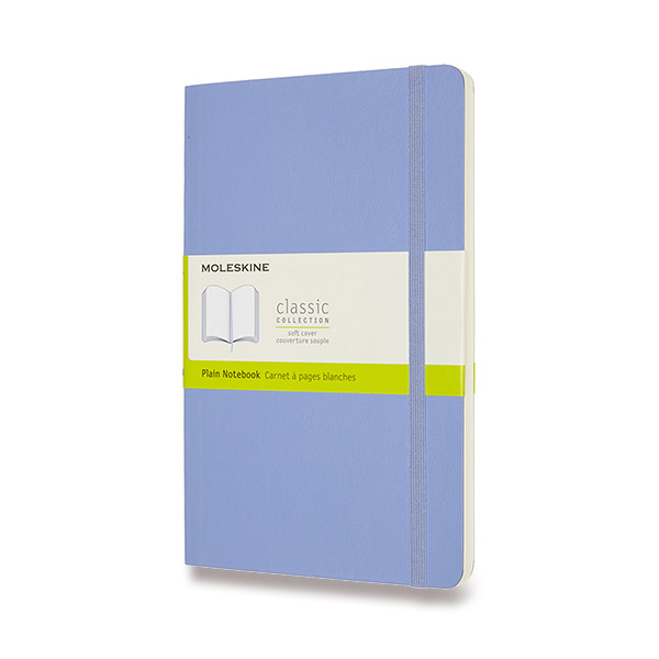 Skicář MOLESKINE měkký čistý nebesky modrý L