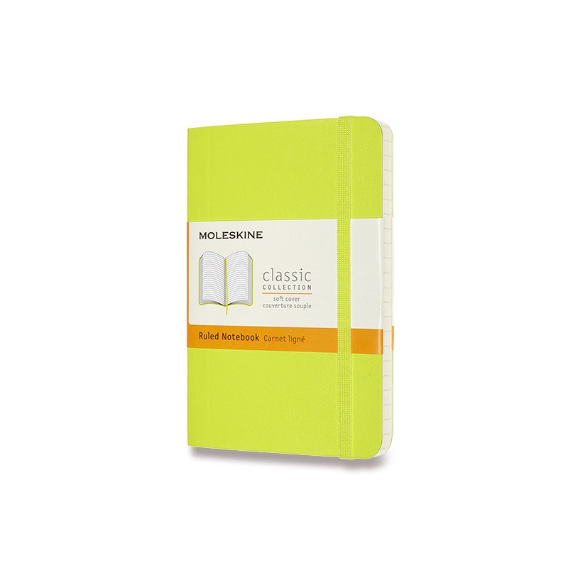 Skicář MOLESKINE měkký linkovaný limetka S