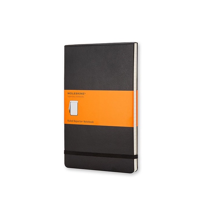 Zápisník MOLESKINE Reporter tvrdý linkovaný černý S