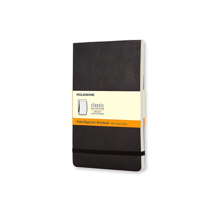 Zápisník MOLESKINE Reporter měkký linkovaný černý S