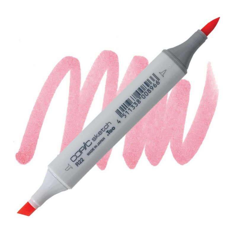 Lihová fixa COPIC Sketch oboustranná Brush & Chisel, R22 Light prawn