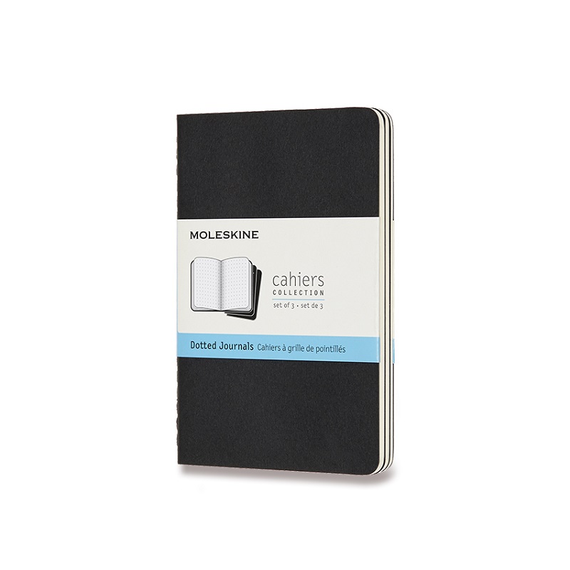 Sešity MOLESKINE 3ks tečkované černé S