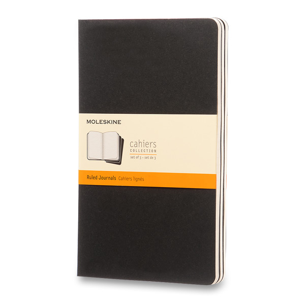 Sešity MOLESKINE 3ks linkované černé L