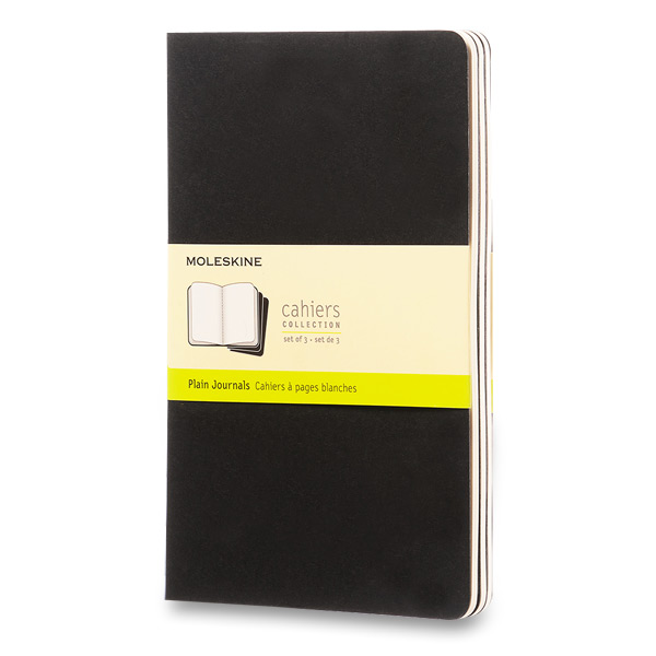 Sešity MOLESKINE 3ks čisté černé L