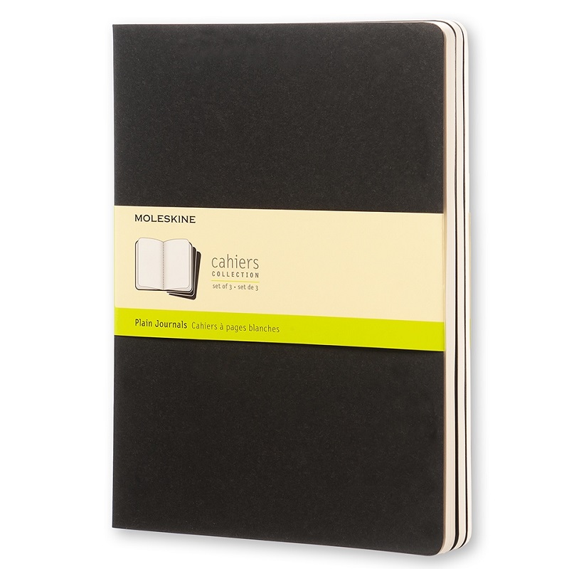 Sešity MOLESKINE 3ks čisté černé XL