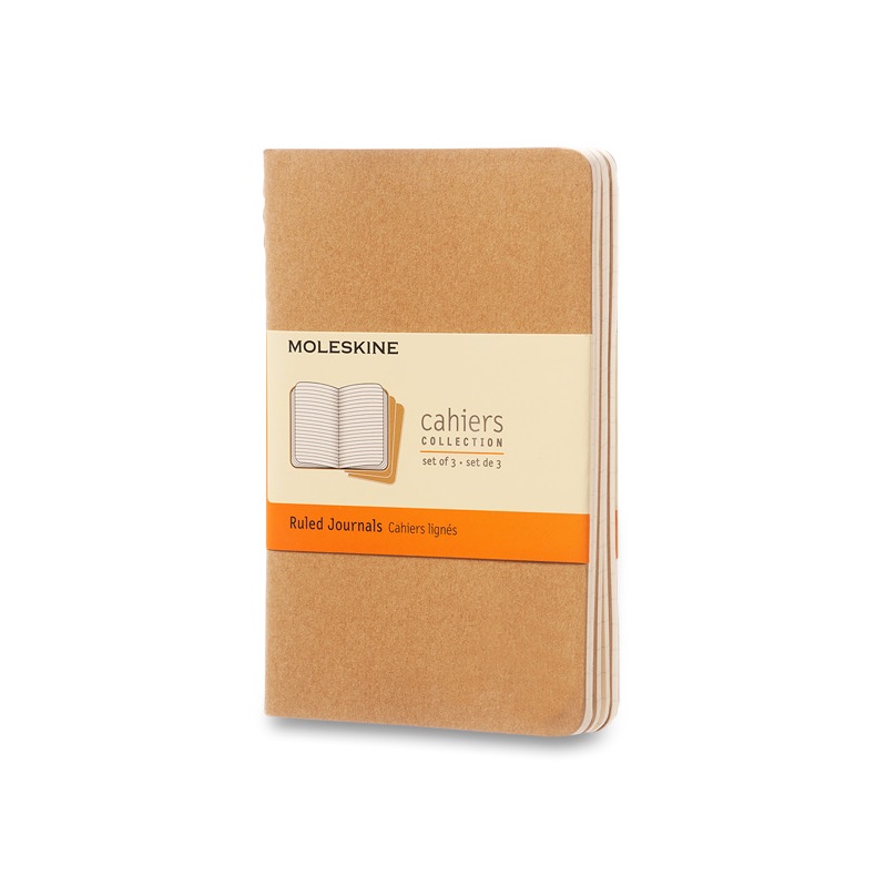 Sešity MOLESKINE 3ks linkované kraft S