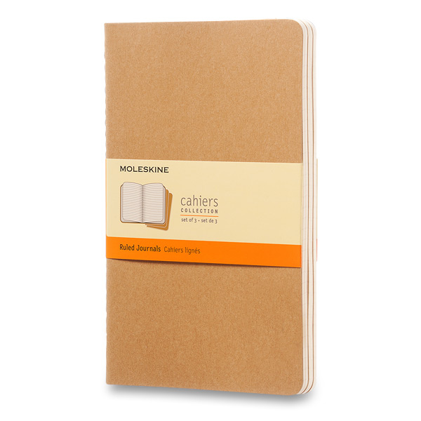 Sešity MOLESKINE 3ks linkované kraft L