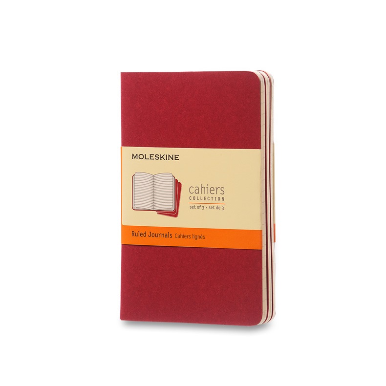 Sešity MOLESKINE 3ks linkované červené S