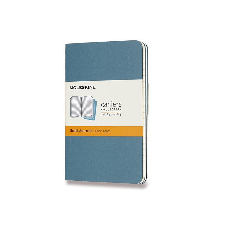 Sešity MOLESKINE 3ks linkované modré S